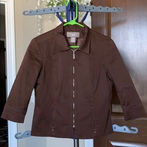 Norton McNaughton Petites 3/4 Sleeve Light Jacket